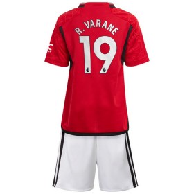Camisola Manchester United R. Varane 19 Criança Equipamento Principal 2023-24 Manga Curta